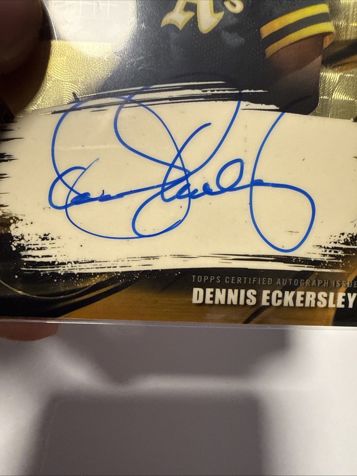 2026 Topps Finest Dennis Eckersley on card auto  1/1 Superfractor Gold Vinyl view 7