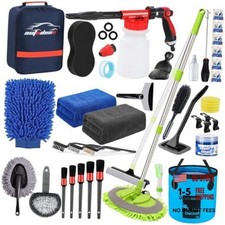 Car Wash Detailing Kit Cleaning Set with Foam Gun Sprayer, Long 42Pcs Blue