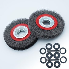 Bench Wire Wheel Brush Set 6in 2PCS Grinder Brush Kit