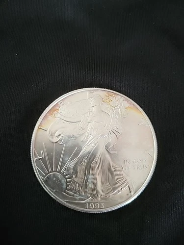 2013 American Silver Eagle Uncirculated Bullion $1 Coin Toning