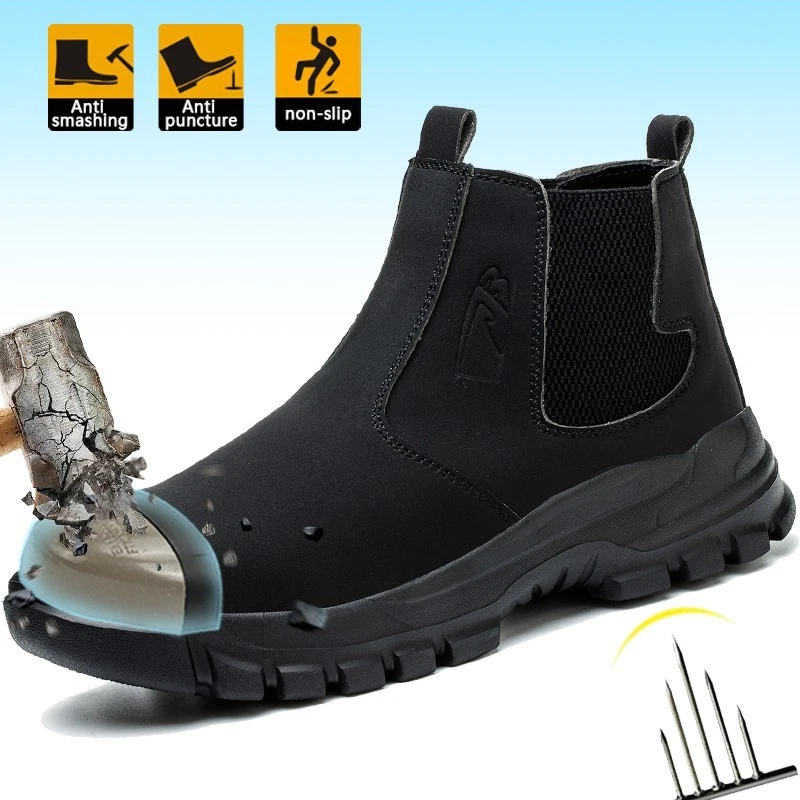 Waterproof shoes Indestructible Men Work Safety Boots non-slip wear resistant
