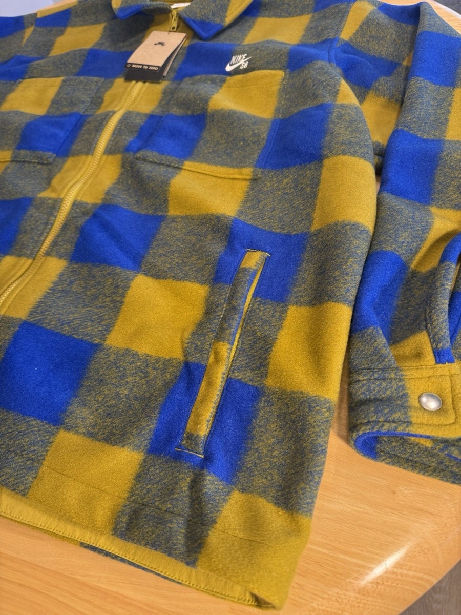 Nike SB Essential SkateShirt Jacket Flannel HV1421-100 Mens Size L