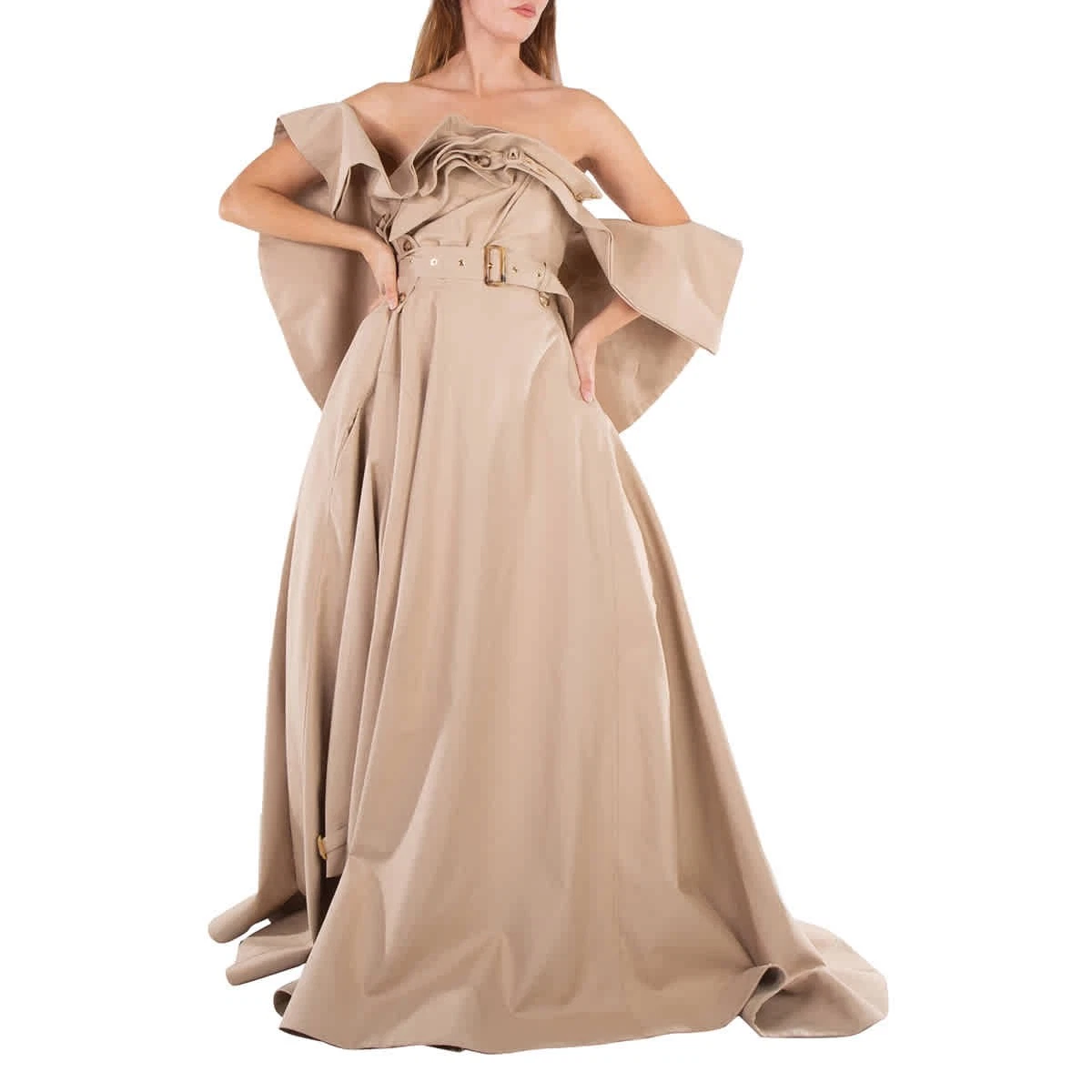 Abito trench donna Burberry morbido fulvo gabardine con cintura marca taglia 2 (US