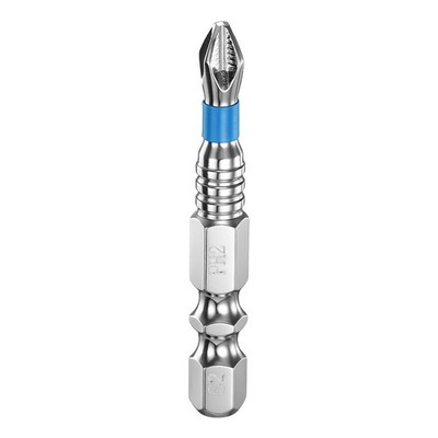 PH2 Non Slip Star Screwdriver 1/4'' Hex Shank 2'' Magnetic Blue for