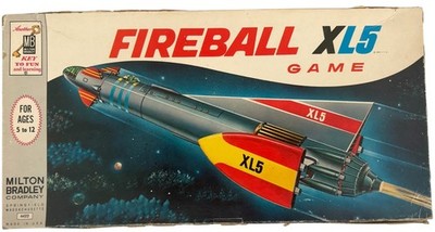Vintage MB Spiele 1964 Gerry Anderson Fireball XL5 Brettspiel sehr guter Zustand