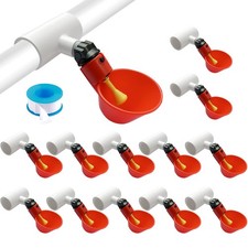 12 Pack Chicken Waterer Cups, DIY Automatic Chicken Water Feeders, Non-Leak C...