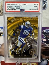 1997 PINNACLE TOTALLY CERTIFIED PLATINUM GOLD MARVIN HARRISON /30 PSA 9POP 2:1📈