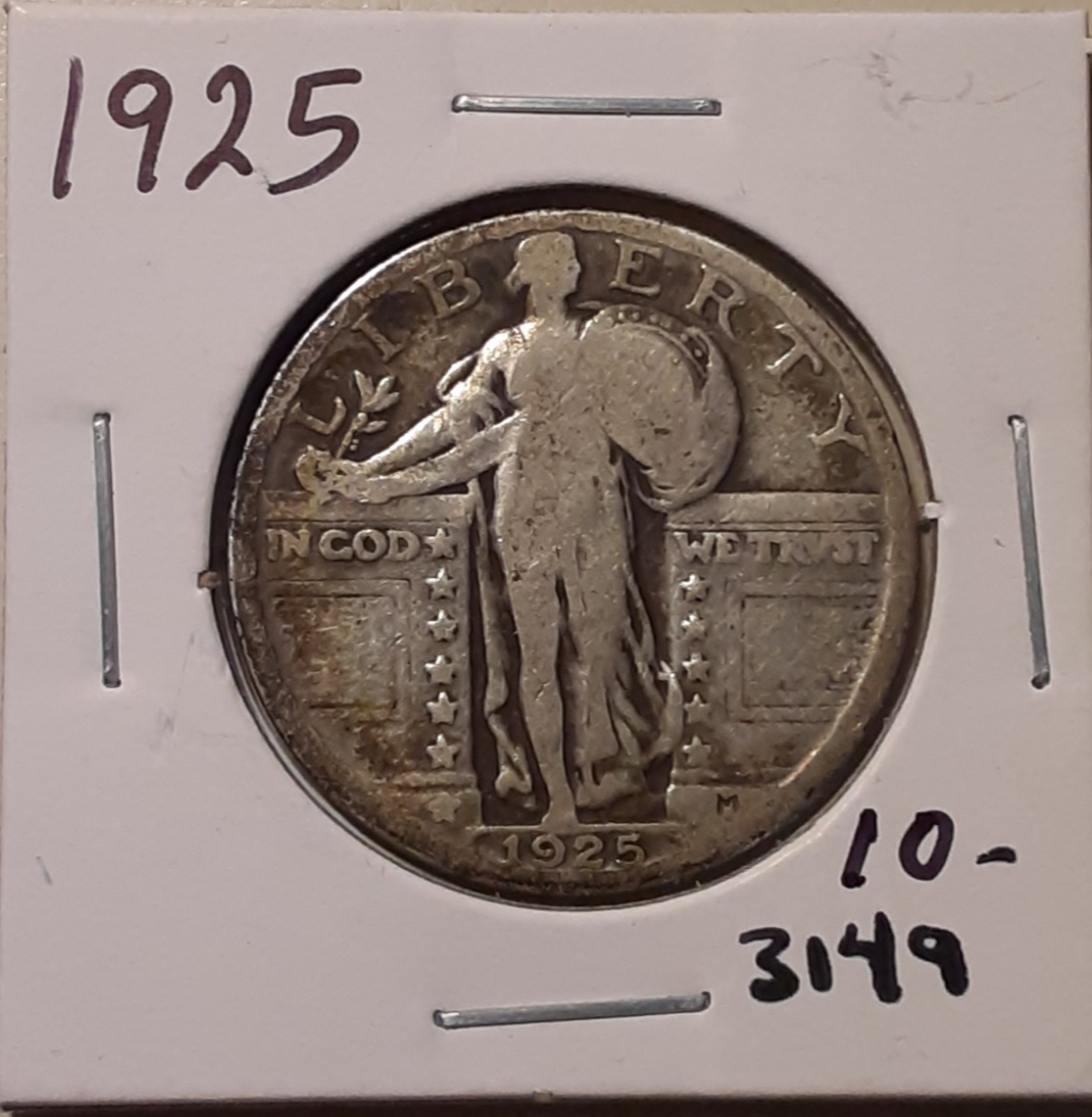 1925 Standing Liberty Quarter Philadelphia Mint 90% Silver US 25c