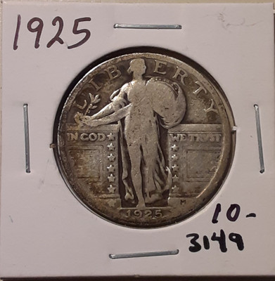 1925 Standing Liberty Quarter Philadelphia Mint 90% Silver US 25c