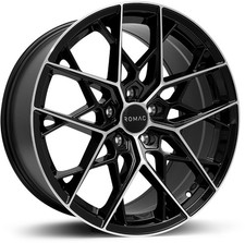 Alloy Wheels 18" Romac Vortex Black Pol For Opel Grandland X [Mk1] 17-24