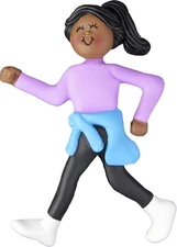 Walker Female African-American Personalized Christmas Tree Ornament