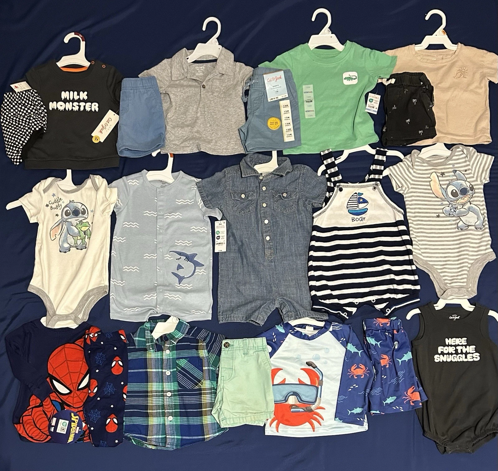 Huge Lot Baby Boys Clothes 12 Months NEW &EC Carters Summer Disney Shorts Izod M
Opens in a new wind