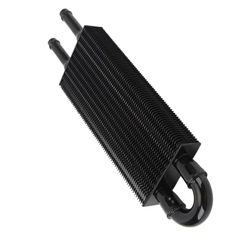  Black 2 Row Transmission Oil Cooler Aluminium Alloy 233mm Universal Engine Oil - Bild 6 von 12