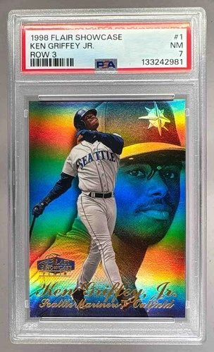 133242981 Ken Griffey Jr 1998 Fleer Flair Showcase #1 PSA 7