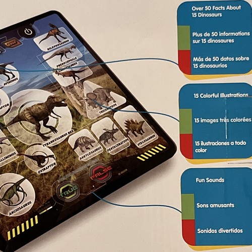 Smithsonian Kids Dino Tablet by Kidz Delight 2011 Dinosaur Facts Trivia & Quiz - 第 5/6 張圖片