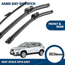 Front/Rear Windscreen 26" 18" 11" Wiper Blades for Seat Ateca 2016-2024