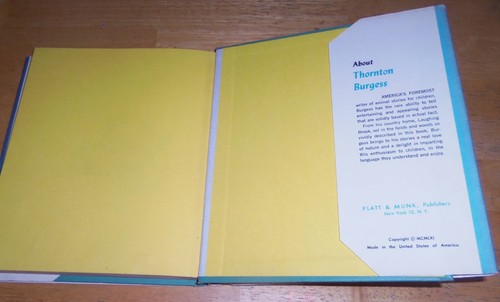 VINTAGE BOOK FROM 1961 THE ANIMAL WORLD OF THORNTON BURGESS w/Flash The Deer - Foto 8 di 10