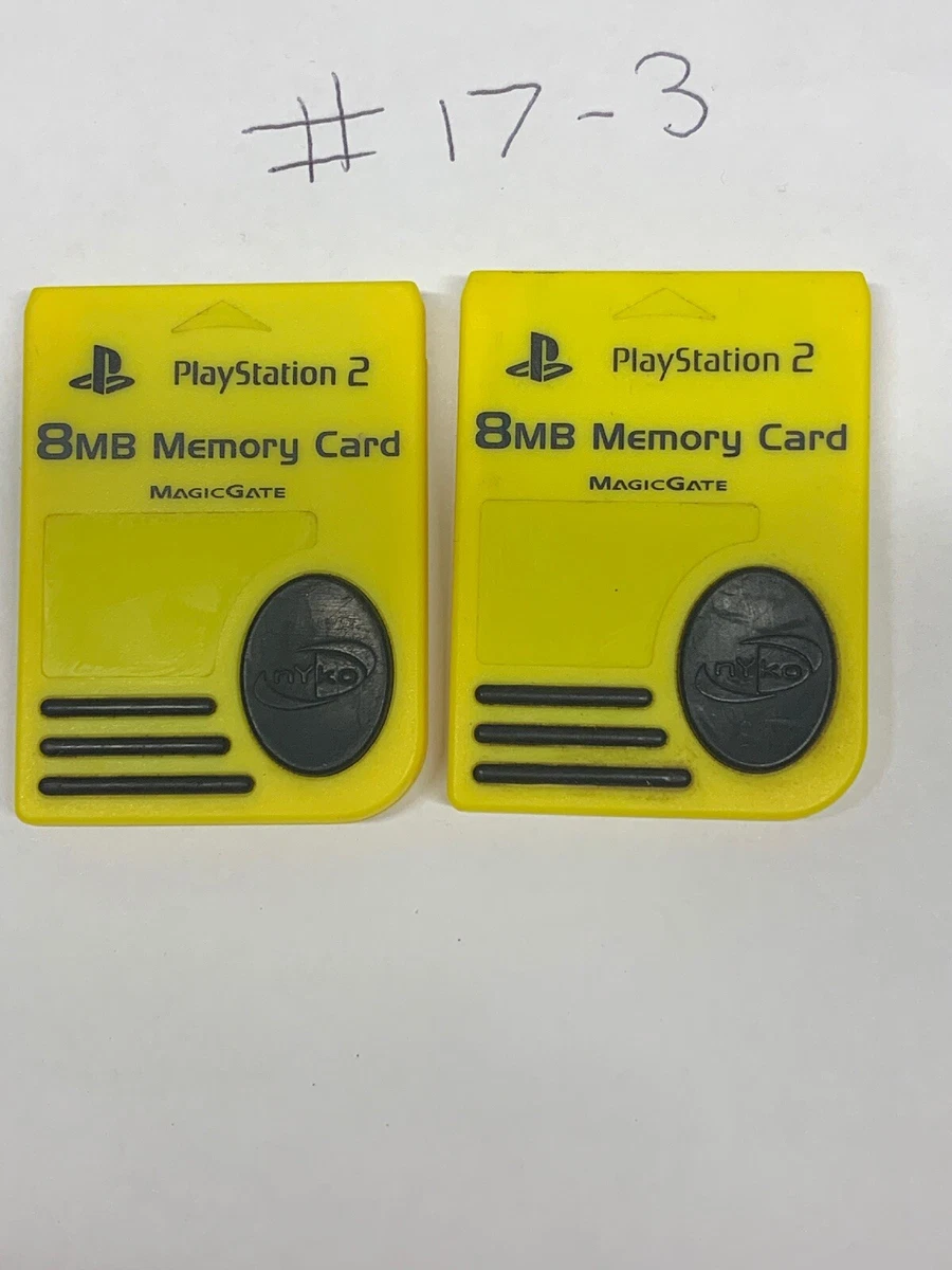 Yellow ps2 memory card deals