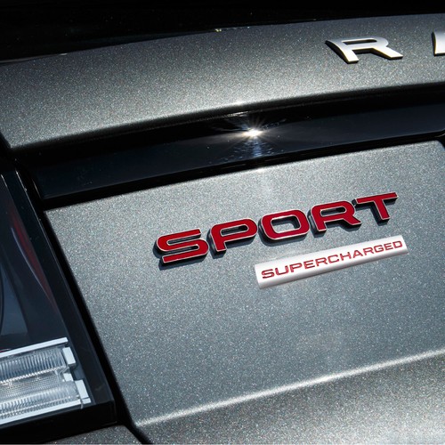 Chrome Metal SUPERCHARGED Emblem Badge Sticker For Land Rover Discovery Jaguar - Picture 6 of 8