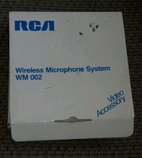 RCA Wireless Receiver WM-002 Wireless Microphone MIKE w Tie Clip ORIGINAL BOX