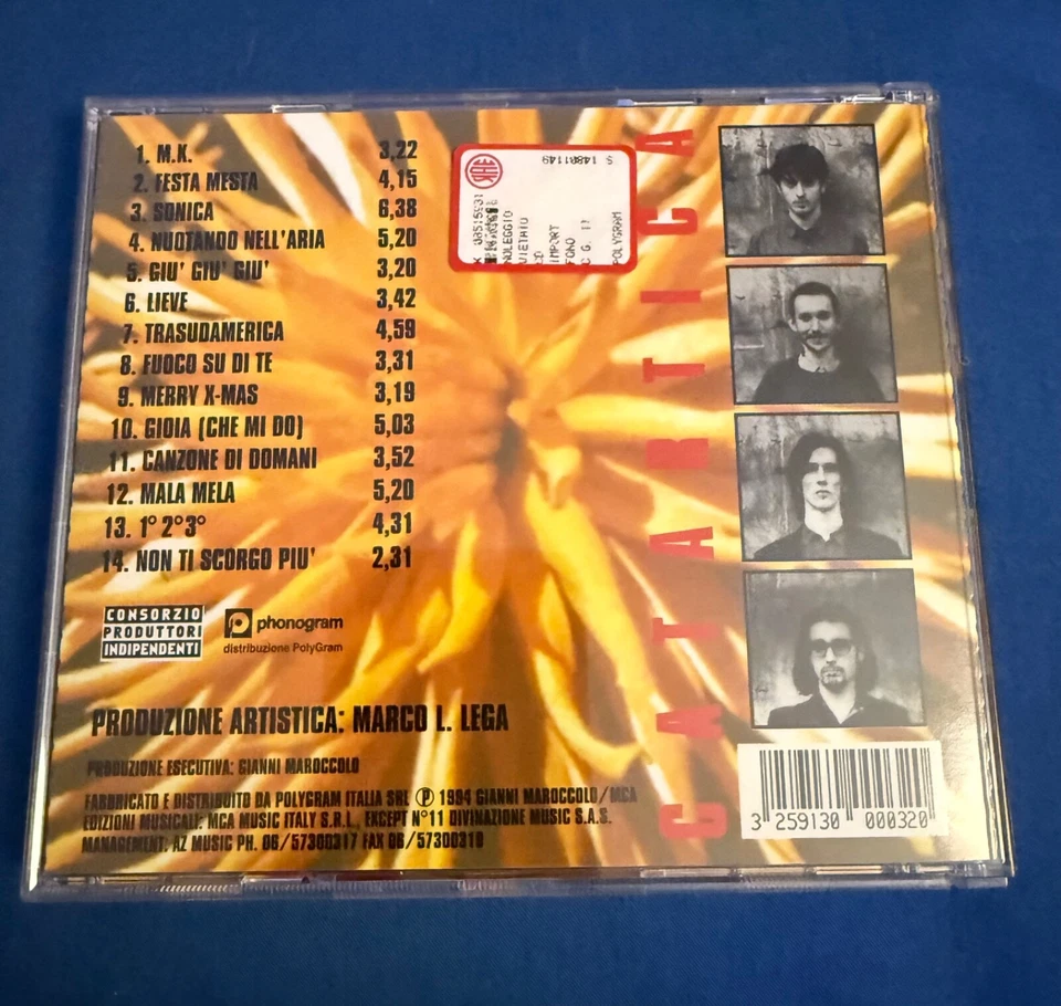 MARLENE KUNTZ - CATARTICA CD Album Italy 1994 - Prima Stampa 300 003-2 - MINT - Immagine 2 di 3