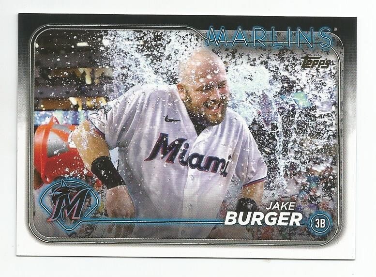 2024 TOPPS JAKE BURGER #125 GOLDEN MIRROR SP SHORT PRINT