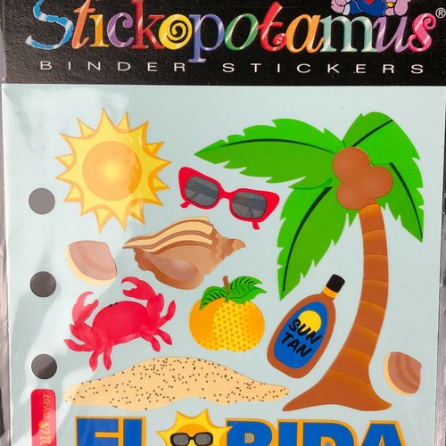 Florida Theme Stickopotamus Stickers 1 Package of 20 Stickers Colorful - 第 1/7 張圖片