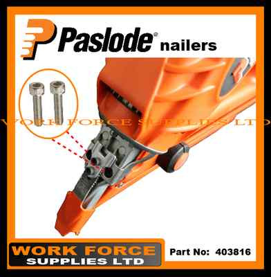 2xEdelstahl Scherblockschrauben - Teilenr. 403816 - für Paslode IM350+ / IM350