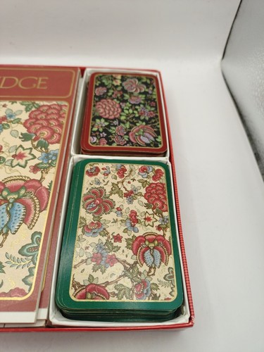 Bridge Gift Set - Playing Card Decks With Co Ordinating Score Pad Floral Pattern - Picture 2 of 9