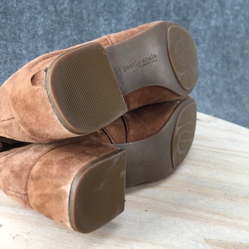 Gentle Souls by Kenneth Cole Boots Womens 8.5 M Ella Ankle Booties Brown Suede - Picture 13 of 17