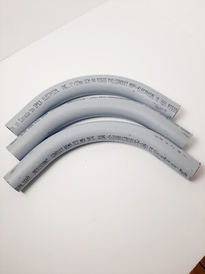 3 of  1'' PVC Conduit 90° STD RAD SCH 40 Overall Length, Above/Underground 