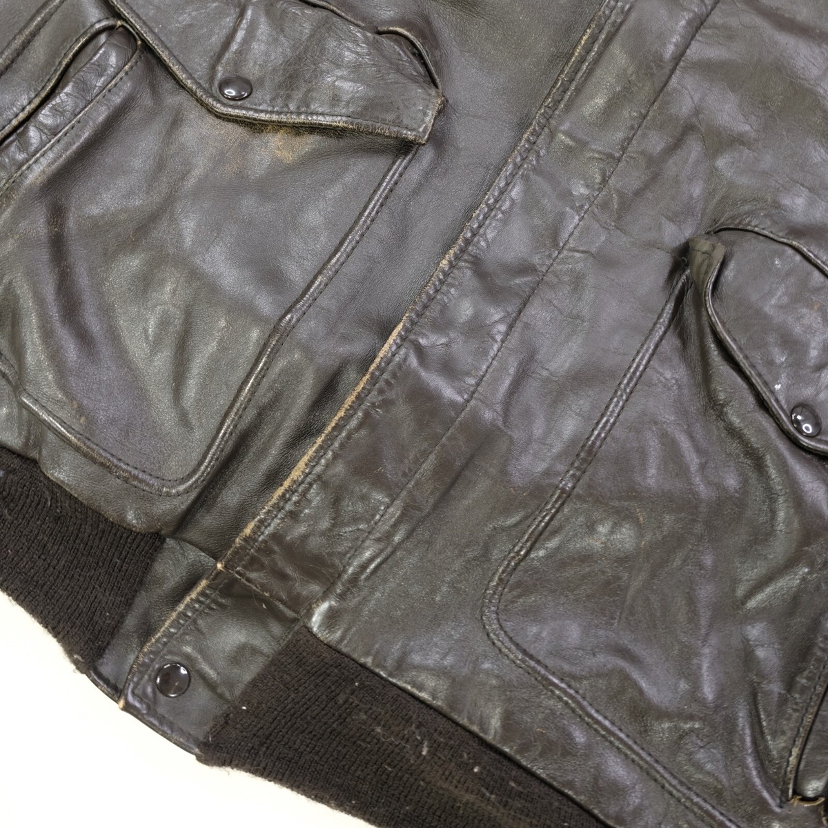 Rare Vintage SCHOTT Leather Sherpa Collar Full Zip Jacket 80s 90s