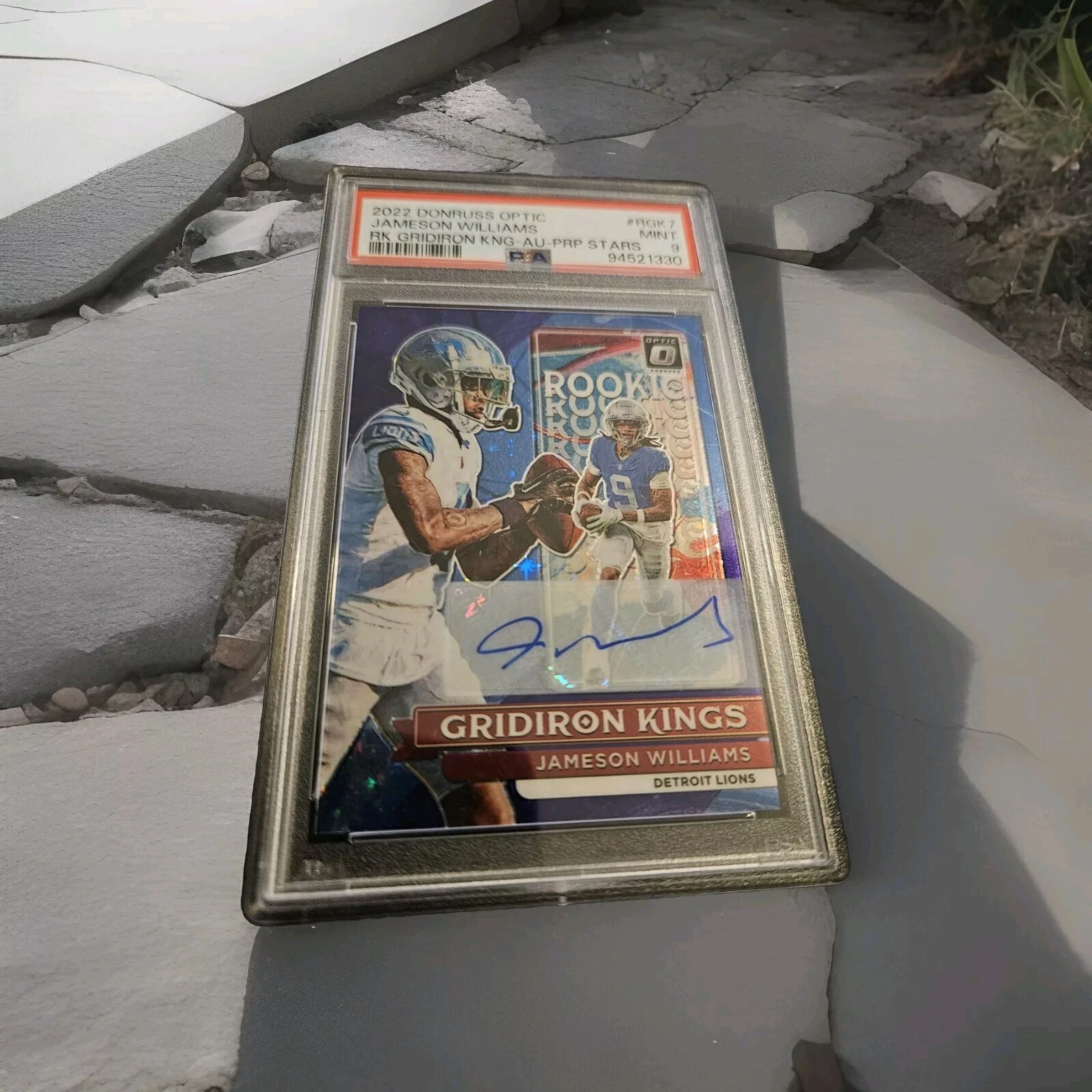 Jameson Williams Panini Donruss Optic Rookie Gridiron Kings #RGK7 Autograph-Purple Stars