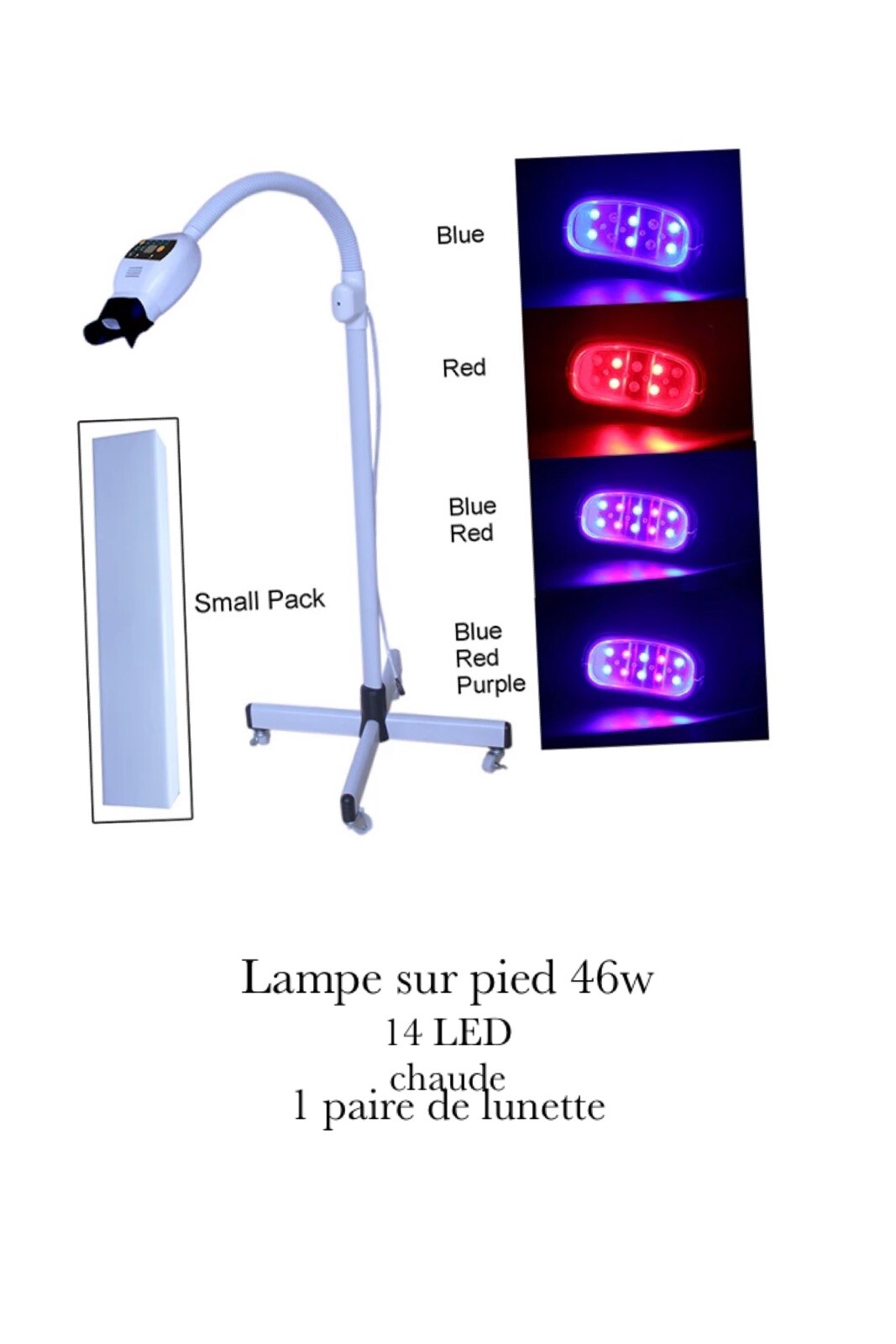 Lampe blanchiment dentaire 46W appareil LED anti tache café et thé pour adulte
