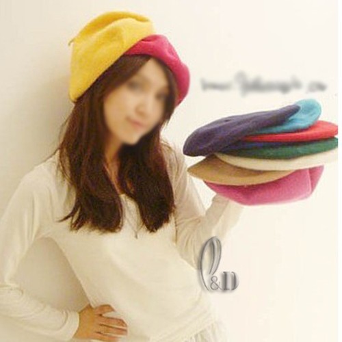 UNISXE MULTIPLE COLOUR WOOL FRENCH BERET NEWSBOY HAT CAP TAM HAT004 - Picture 10 of 13