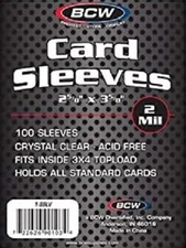 100 BCW Standard Loose Soft Penny Card Sleeves Sports Gaming FREE SHIPPING