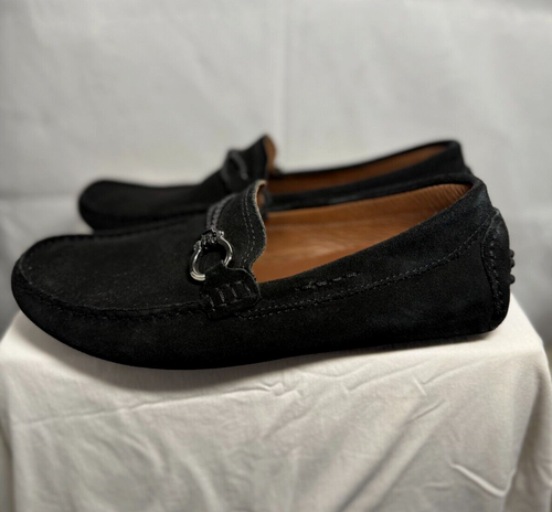 Men's Nubuck Suede Driving Loafers Moccasin Sak's Off 5th Black Size 7M - Picture 4 of 5