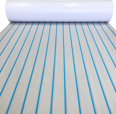 Grey Blue Seam Line Eva Boat Flooring 16X94 Inch Non Slip Deck Mat