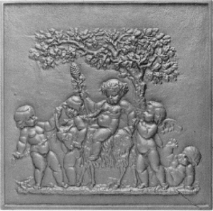 Plaque en fonte unie pour cheminée Mod. 7 54x54 Cm LB-PIAORN7 Plaque en fonte unie pour cheminée Mod. 7 54x54 Cm LB-PIAORN7