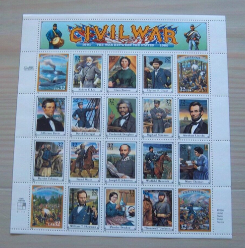 Sc 2975 Civil War - Mint Sheet - 第 1/1 張圖片