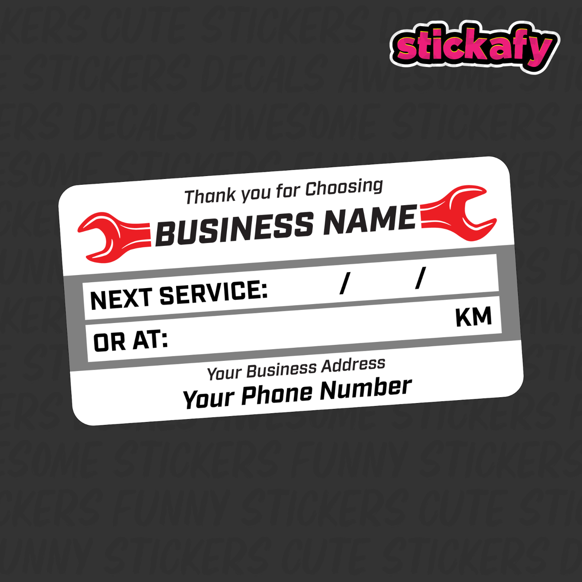 Next Service Due Stickers Clear Date Miles Labels for Oil Change Auto