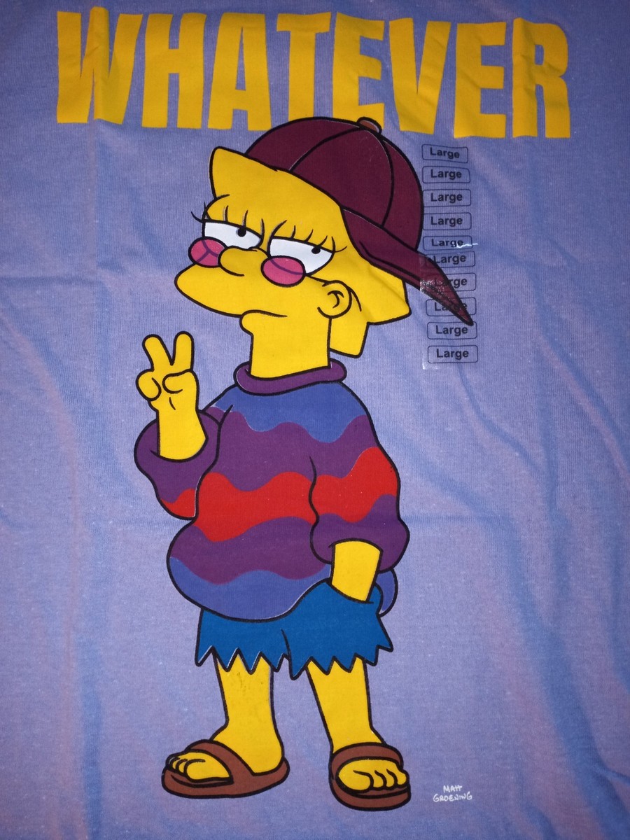 NEW LISA SIMPSON T SHIRT..SIZE LARGE W TAGS..PURPLE..21 PITS