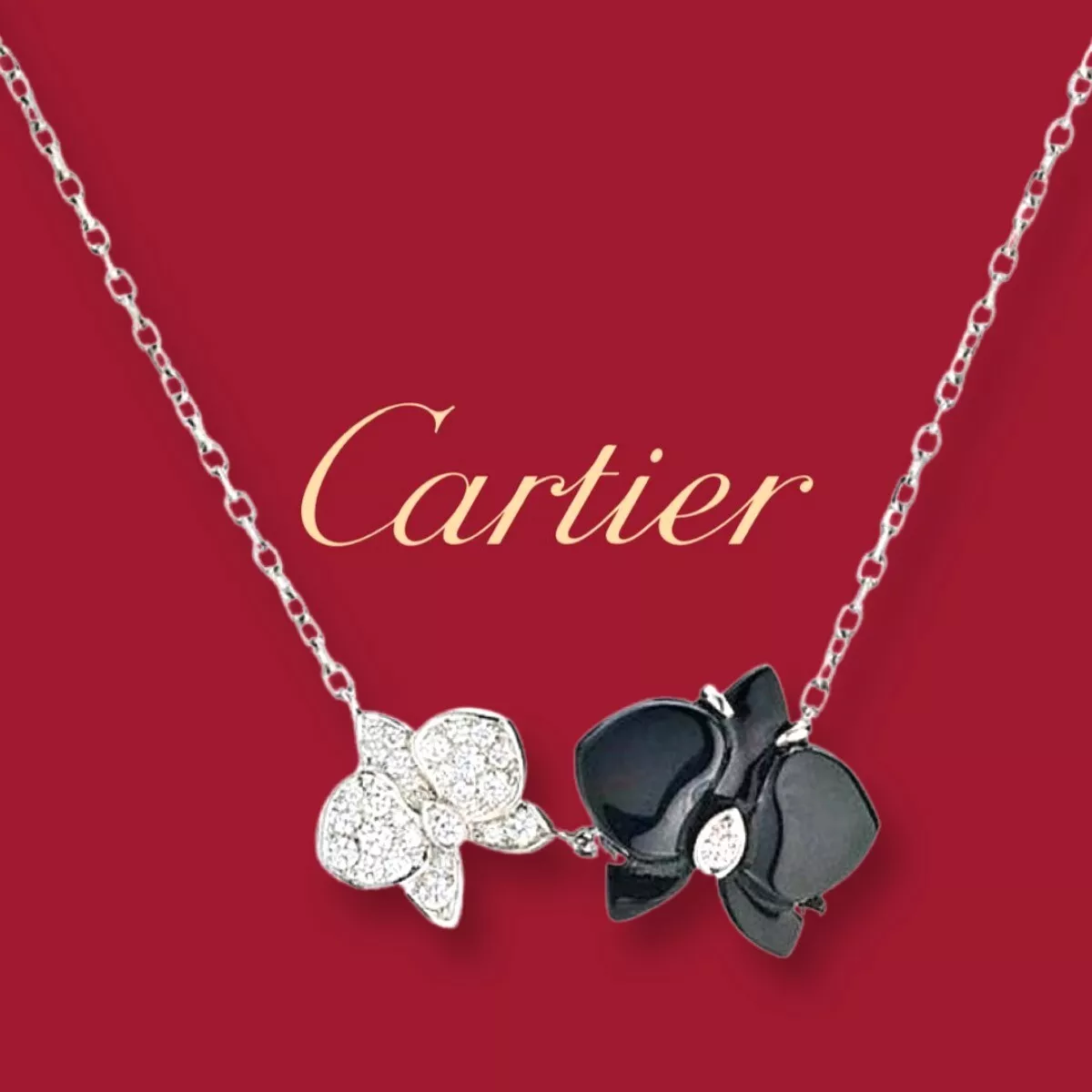 CARTIER 18K Yellow Gold Diamond Hindu Floral Pendant Necklace 914173 |  FASHIONPHILE