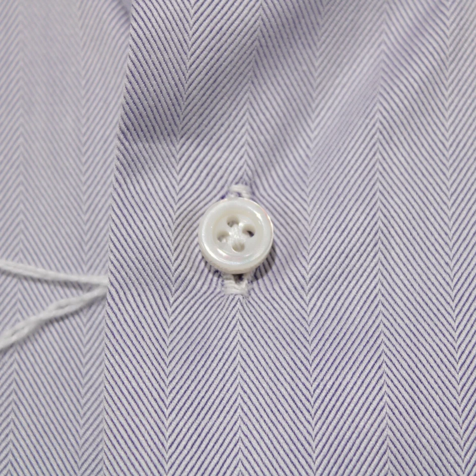 Camisa informal con botones Isaia nueva sin etiquetas 100 % algodón talla 16/41 en púrpura Foto 2 de 4