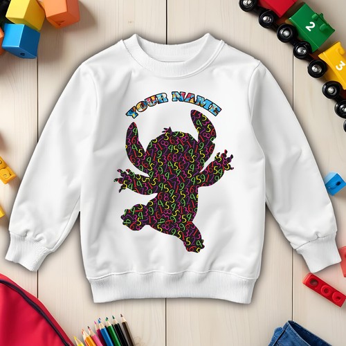 Personalised Boys and Girls Playful Number Day Ideas Jumper Sweatshirt #ND - Picture 23 of 25