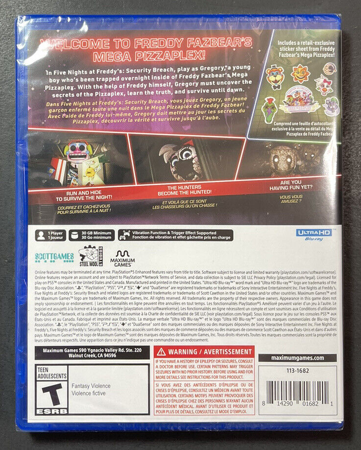 Five Nights at Freddy's: Security Breach - PS4 & PS5 Games