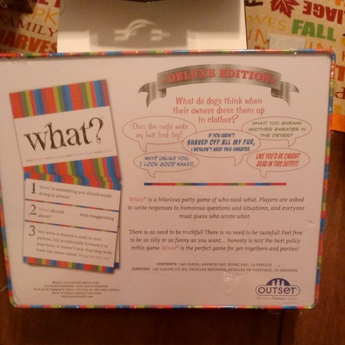 What ? Deluxe Edition Board Game Brand New Sealed ( Same Day Shipping ) 2013 - Picture 3 of 6