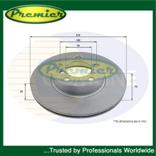 Premier Front Brake Disc Fits BMW 3 Series 4 2 X1 1 34116792219