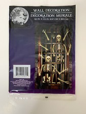 HALLOWEEN Wall Decoration SKELETONS Party Decor 42" X 72"