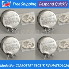 4Pack RV4NAYSD102A Single Turn Linear Potentiometer 2W 1k 1000 Ohms